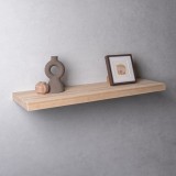 Holzwandregal Schweberegal Hängeregal aus natur Bambus - 1 Stück, 80x24 cm - Luonto Velano - 2