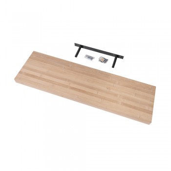 Holzwandregal Schweberegal Hängeregal aus natur Bambus - 1 Stück, 80x24 cm - Luonto Velano - 4