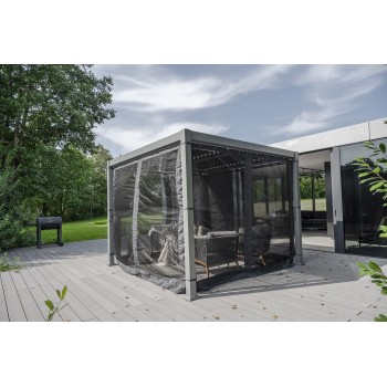 Moskitonetz Pavillonnetz Seitenwand für Kea-Pergola - grau Grindi - 3