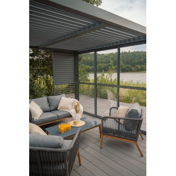 Schiebewandlamellen Lamellenwand für Kea-Pergola - grau GRINDI - 7