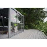 Schiebewand mit Polycarbonatplatten für Kea-Pergola - grau GRINDI - 3