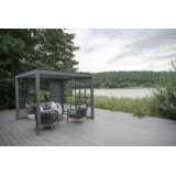 Schiebewand mit Polycarbonatplatten für Kea-Pergola - grau GRINDI - 14