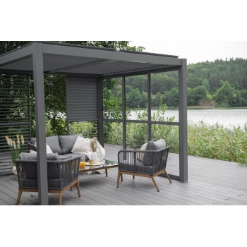 Lamellenwandpaneel für Pergola Kea - Grau GRINDI IN THE GARDEN - 6