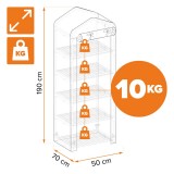 Foliengewächshaus Treibhaus Pflanzenhaus mit 5 Gitterböden - KALMIA II, 70x50x190 - 960152 GRINDI IN THE GARDEN - 3