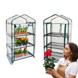 Foliengewächshaus Treibhaus Pflanzenhaus - mit 3 Gitterböden 70x50x125 GRINDI IN THE GARDEN - 1