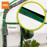 Foliengewächshaus Treibhaus Pflanzenhaus - mit 3 Gitterböden 70x50x125 GRINDI IN THE GARDEN - 7