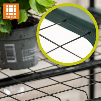 Foliengewächshaus Treibhaus Pflanzenhaus - mit 3 Gitterböden 70x50x125 GRINDI IN THE GARDEN - 5