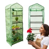 Foliengewächshaus Treibhaus Pflanzenhaus - mit 4 Gitterböden 70x50x158 GRINDI IN THE GARDEN - 1