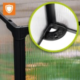 Frühbeet Treibhaus Mini Gewächshaus aus Polycarbonat - 60x51x51 - Magnolia I, schwarz GRINDI - 4 Frühbeet Treibhaus Mini Gewächshaus aus Polycarbonat - 60x51x51 - Magnolia I, schwarz GRINDI - 4
