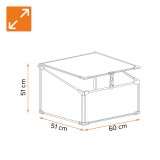 Frühbeet Treibhaus Mini Gewächshaus aus Polycarbonat - 60x51x51 - Magnolia I, schwarz GRINDI - 3 Frühbeet Treibhaus Mini Gewächshaus aus Polycarbonat - 60x51x51 - Magnolia I, schwarz GRINDI - 3