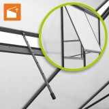 Gewächshaus Gartenhaus Treibhaus Alu Polycarbonat - Lilium I, antracit - 1,9x2,4m GRINDI - 8