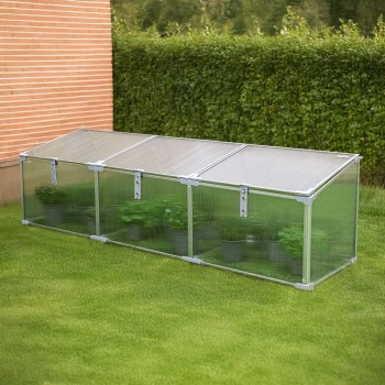 Gewächshaus aus Polycarbonat - 120x51x51 - dreifach GRINDI IN THE GARDEN - 4