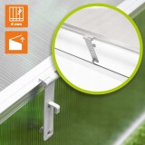 Gewächshaus aus Polycarbonat - 100x100x48 - beidseitig GRINDI - 6