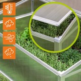 Gewächshaus aus Polycarbonat - 100x100x48 - beidseitig GRINDI - 7