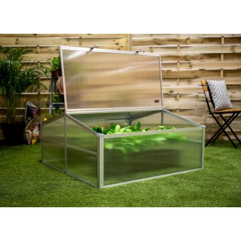 Gewächshaus aus Polycarbonat - 100x100x48 - beidseitig GRINDI - 8