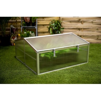 Gewächshaus aus Polycarbonat - 100x100x48 - beidseitig GRINDI - 9