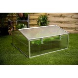 Gewächshaus aus Polycarbonat - 100x100x48 - beidseitig GRINDI - 9