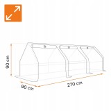 Mini Gewächshaus Folientunnel Treibhaus Gartentunnel - Clivia I - 270x90 GRINDI IN THE GARDEN - 2