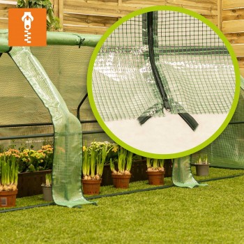 Mini Gewächshaus Folientunnel Treibhaus Gartentunnel - Clivia I - 270x90 GRINDI IN THE GARDEN - 8