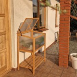 Frühbeet Treibhaus Gewächshaus mit Abdeckung aus Holz - Abelia - 90x50x93 GRINDI IN THE GARDEN - 5