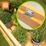 Frühbeet Treibhaus Gewächshaus mit Abdeckung aus Holz - Abelia - 90x50x93 GRINDI IN THE GARDEN - 6