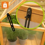 Frühbeet Treibhaus Gewächshaus mit Abdeckung aus Holz - Abelia - 90x50x93 GRINDI IN THE GARDEN - 8