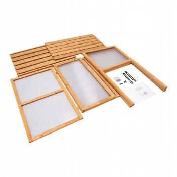 Frühbeet Treibhaus Gewächshaus mit Abdeckung aus Holz - Abelia - 90x50x93 GRINDI IN THE GARDEN - 10