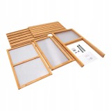 Frühbeet Treibhaus Gewächshaus mit Abdeckung aus Holz - Abelia - 90x50x93 GRINDI IN THE GARDEN - 10