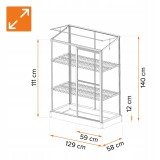 Polycarbonat-Gartengewächshaus - 130x58x140 - Wandmontage GRINDI IN THE GARDEN - 2