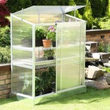 Polycarbonat-Gartengewächshaus - 130x58x140 - Wandmontage GRINDI IN THE GARDEN - 4