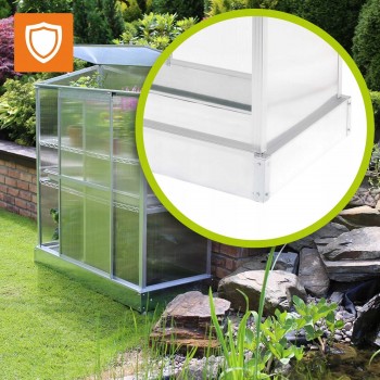 Polycarbonat-Gartengewächshaus - 130x58x140 - Wandmontage GRINDI IN THE GARDEN - 8
