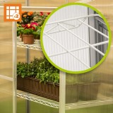 Polycarbonat-Gartengewächshaus - 130x58x140 - Wandmontage GRINDI IN THE GARDEN - 9