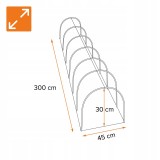 Mini Foliengewächshaus Treibhaus Pflanzenhaus Gartentunnel - ADIAGO - 45x30 GRINDI IN THE GARDEN - 4