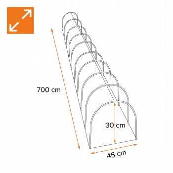 Mini Foliengewächshaus Treibhaus Pflanzenhaus Gartentunnel - ADIAGO - 45x30 GRINDI IN THE GARDEN - 6