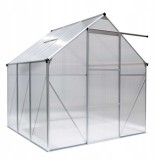Gewächshaus Gartenhaus Treibhaus Alu - Viola I - 190x190x195 GRINDI IN THE GARDEN - 2