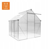 Gewächshaus Gartenhaus Treibhaus Alu - Viola I - 190x190x195 GRINDI IN THE GARDEN - 6