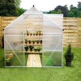 Gewächshaus Gartenhaus Treibhaus Alu - Viola I - 190x190x195 GRINDI IN THE GARDEN - 10