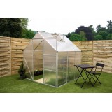 Gewächshaus Gartenhaus Treibhaus Alu - Viola I - 190x190x195 GRINDI IN THE GARDEN - 12