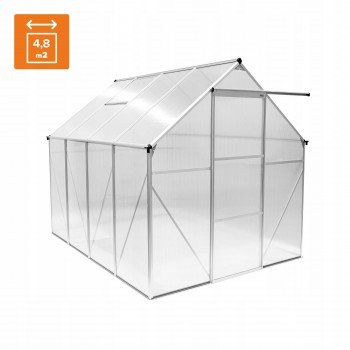 Gewächshaus Gartenhaus Treibhaus Alu - Viola II - 250x190x195 GRINDI IN THE GARDEN - 6