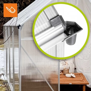 Gewächshaus Gartenhaus Treibhaus Alu - Viola II - 250x190x195 GRINDI IN THE GARDEN - 8