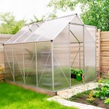 Gewächshaus Gartenhaus Treibhaus Alu - Viola II - 250x190x195 GRINDI IN THE GARDEN - 10