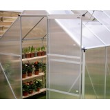 Gewächshaus Gartenhaus Treibhaus Alu - Viola II - 250x190x195 GRINDI IN THE GARDEN - 11