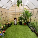 Gewächshaus Gartenhaus Treibhaus Alu - Viola II - 250x190x195 GRINDI IN THE GARDEN - 12