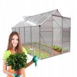 Gewächshaus Gartenhaus Treibhaus Alu - Viola III - 310x190x195 GRINDI IN THE GARDEN - 3