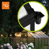 Gewächshaus Gartenhaus Treibhaus Polycarbonat - Viola IV, schwarz - 3x2m GRINDI - 12