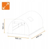 Folientunnel, Gartengewächshaus - IRIS II - 2x4,5M GRINDI IN THE GARDEN - 4