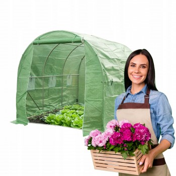 Folientunnel, Gartengewächshaus, Pflanzenhaus - OXALIS I - 3x2m, grün GRINDI - 1