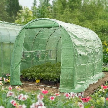 Folientunnel, Gartengewächshaus, Pflanzenhaus - OXALIS I - 3x2m, grün GRINDI - 2