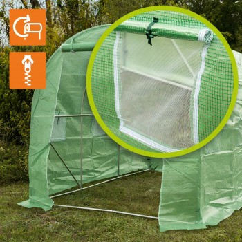 Folientunnel, Gartengewächshaus, Pflanzenhaus - OXALIS I - 3x2m, grün GRINDI - 9