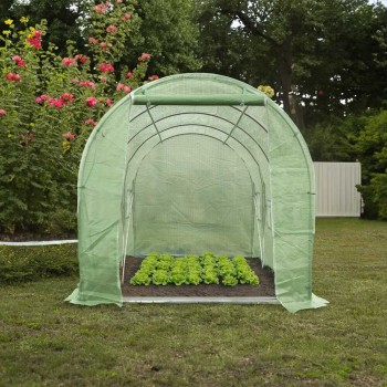 Folientunnel, Gartengewächshaus, Pflanzenhaus - OXALIS II - 4x2m, grün GRINDI - 6